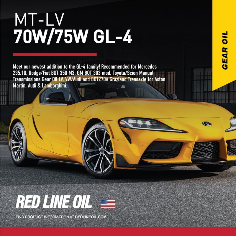 Red Line زيت تشحيم جير كامل صناعي عالي الأداء Red Line 50604 MT-LV 70W/75W GL-4 لنقل الحركة اليدوية وناقل الحركة - 1 كوارت - Image 2